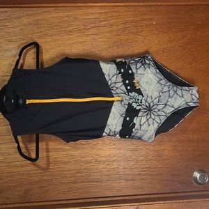 Roxy Zip-up One Piece Swimsuit